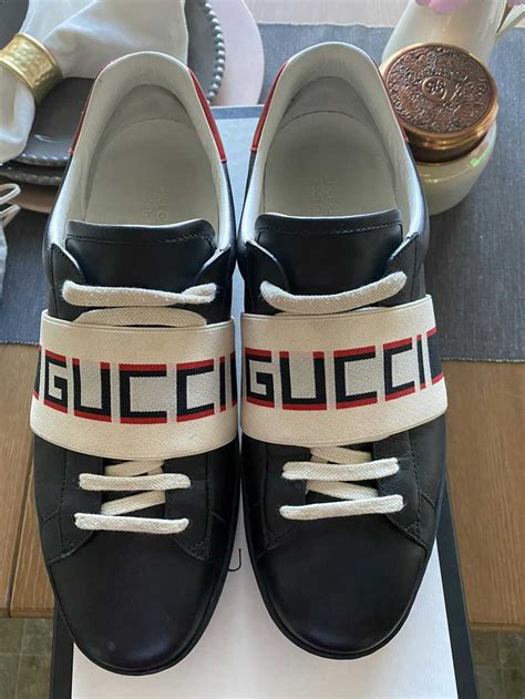 gucci stripe leather sneaker